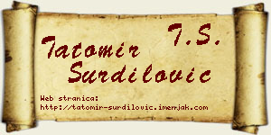 Tatomir Šurdilović vizit kartica